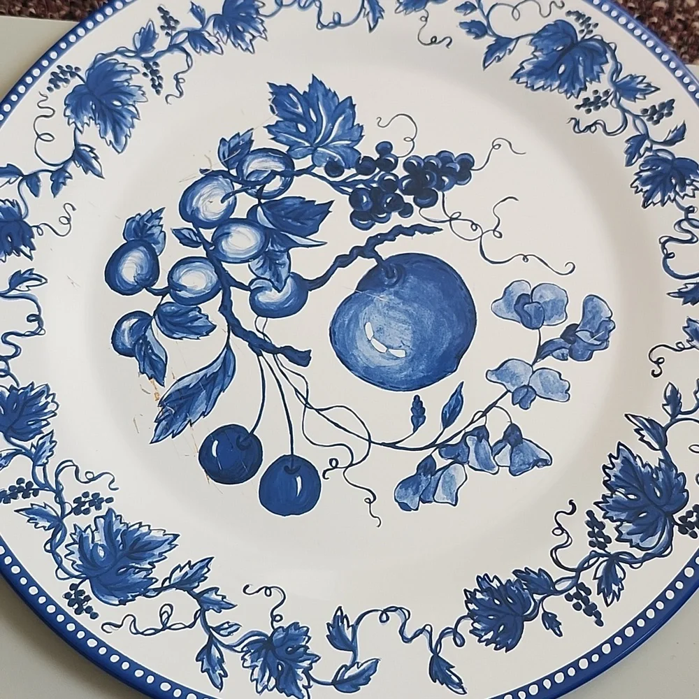 Room Restoration Hardware Indigo Blue Victorian Tin Plates